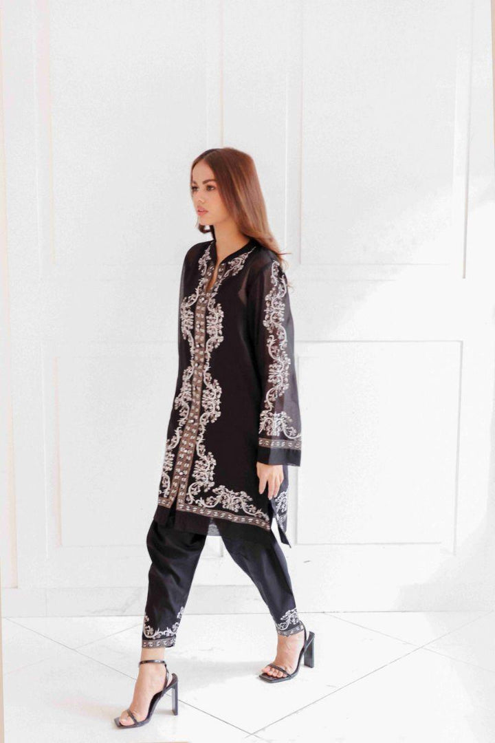 Shehrnaz - SHK-1339 - Naira - Black - Lawn - 2 Piece