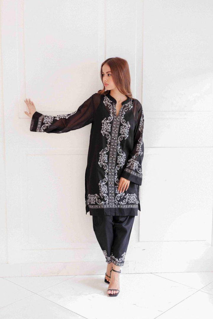 Shehrnaz - SHK-1339 - Naira - Black - Lawn - 2 Piece