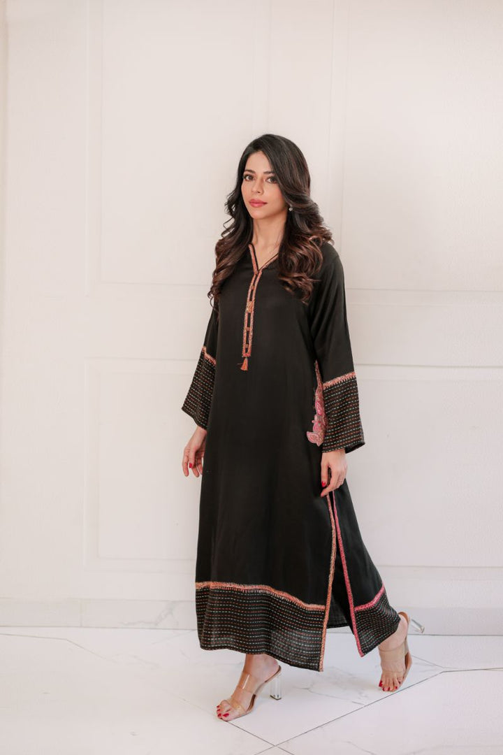 Shehrnaz - SHK-1422 - black - wool - 2 Piece