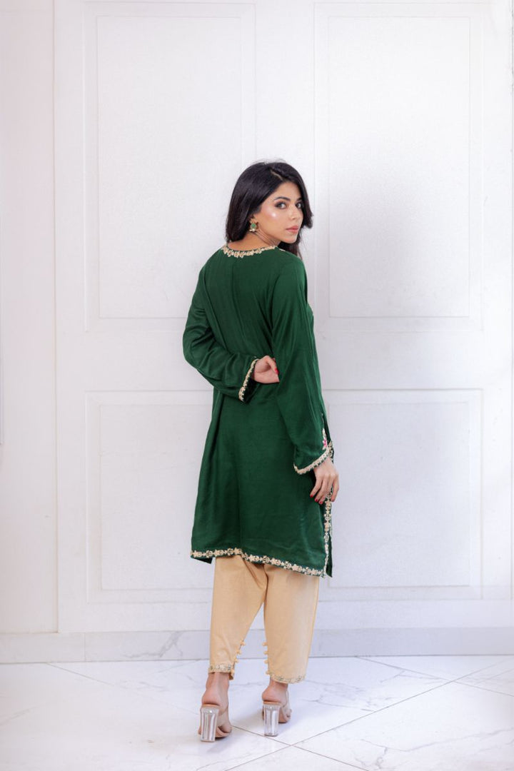 Shehrnaz - SHK-1423 - green - wool - 2 Piece