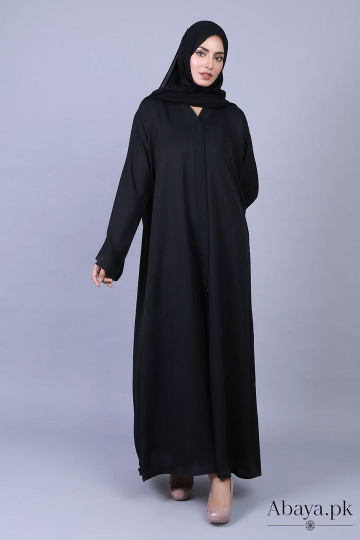 Abaya.pk - Pristine Black Abaya & Hijab - Chiffon & Nada Fabric