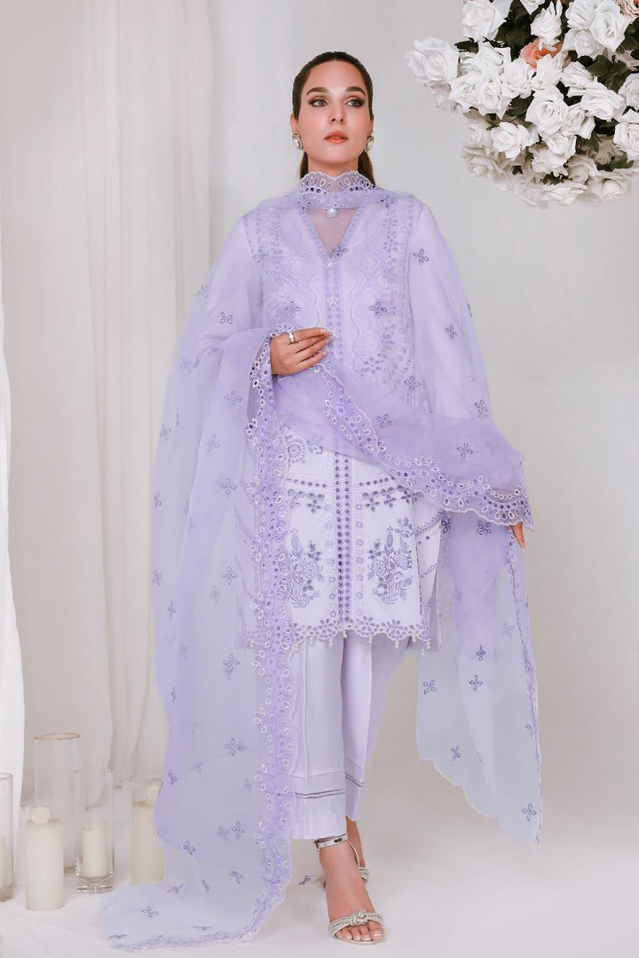 Reema Ahsan - KOMAL - Khadi silk  - Lilac  - 3 Piece