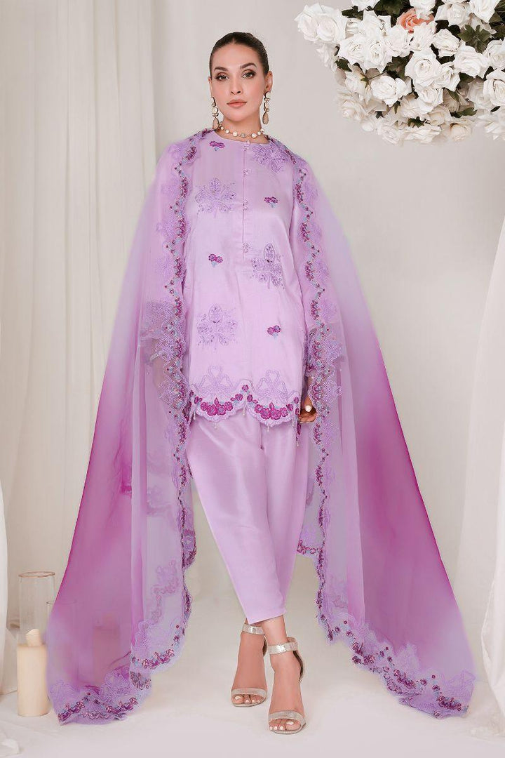 Reema Ahsan - SIA - Pure raw silk  - Tea pink  - 3 Piece