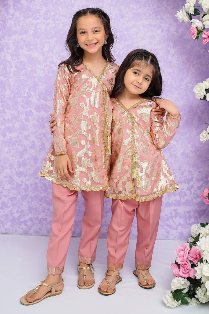 Modest - Hoor - Pink - Chiffon - Girls 3 Piece Suit