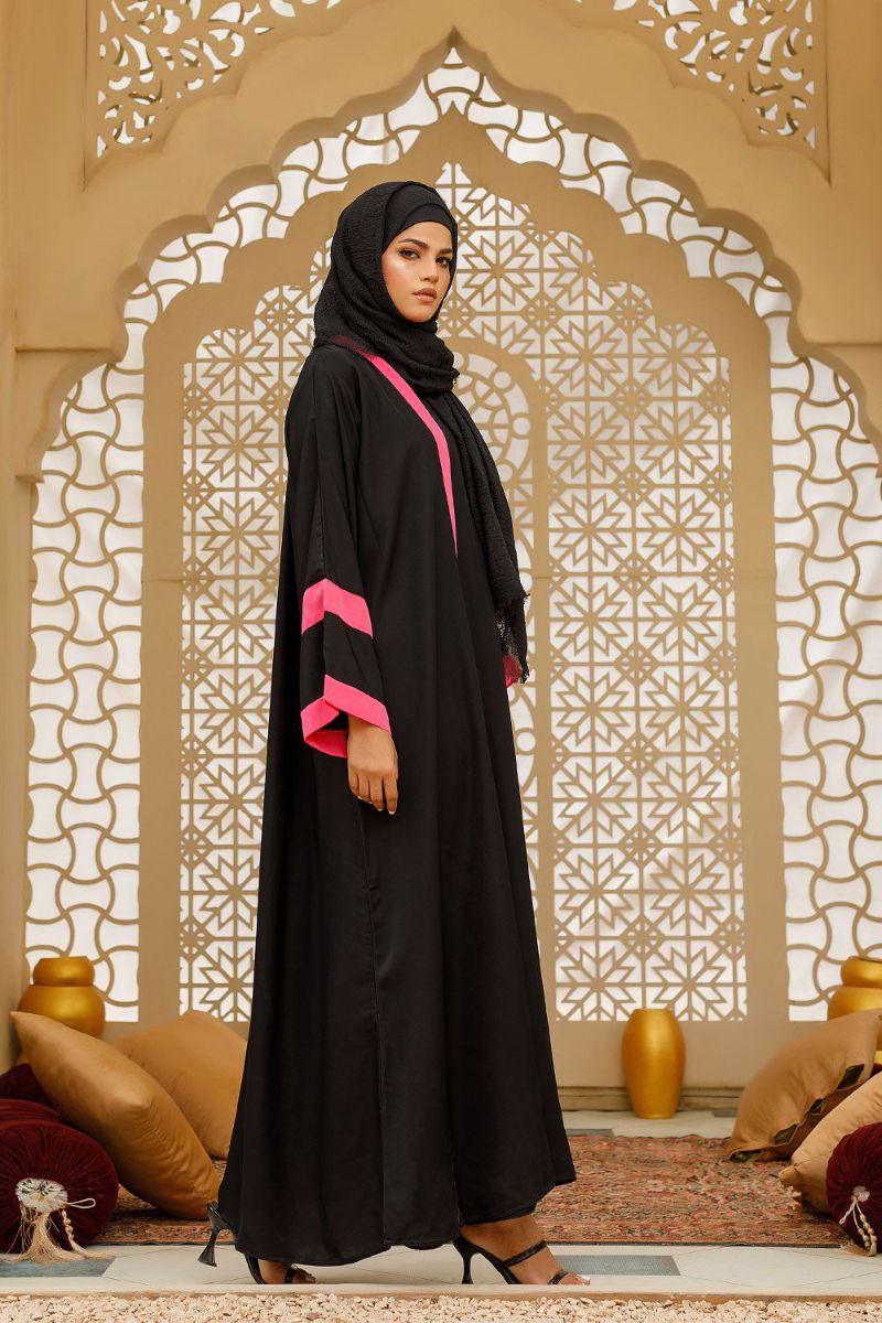 Hijabi - Alluring Fusion Abaya - Black - Studio by TCS