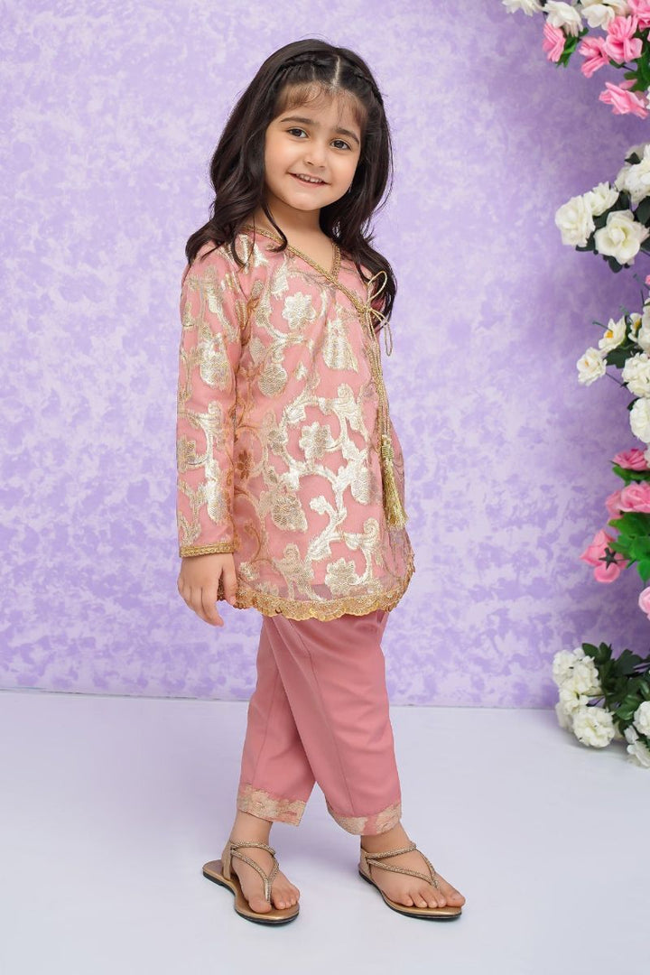 Modest - Hoor - Banarasi - Pink - Girls 2 Piece Suit