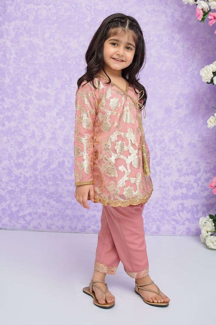 Modest - Hoor - Pink - Chiffon - Girls 3 Piece Suit