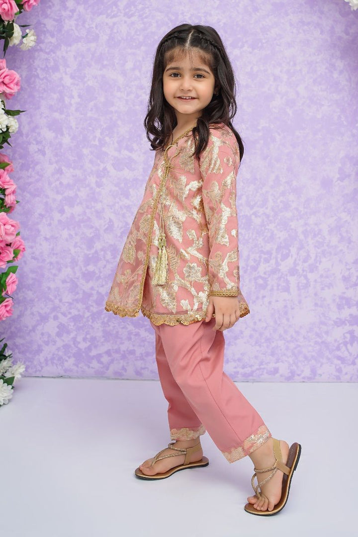 Modest - Hoor - Pink - Chiffon - Girls 3 Piece Suit