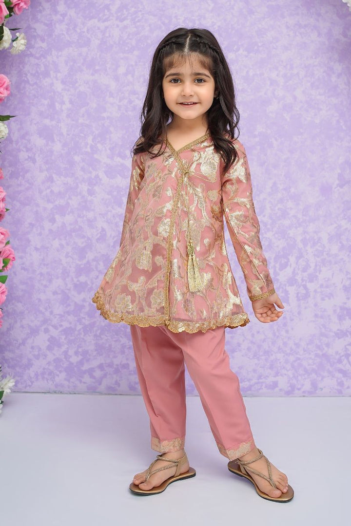 Modest - Hoor - Pink - Chiffon - Girls 3 Piece Suit