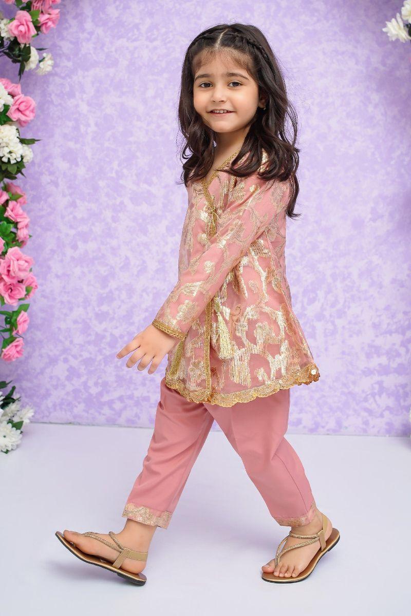 Modest - Hoor - Pink - Chiffon - Girls 3 Piece Suit