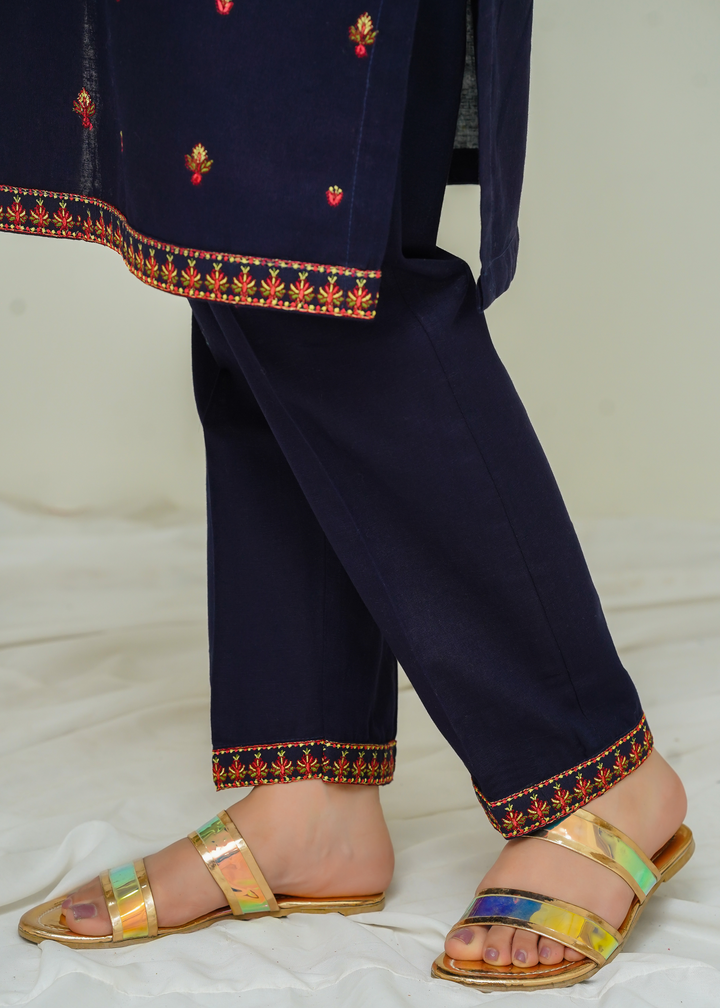 Modest - Dusk - Navy Blue - Khaddar - Girls 2 Piece Suit