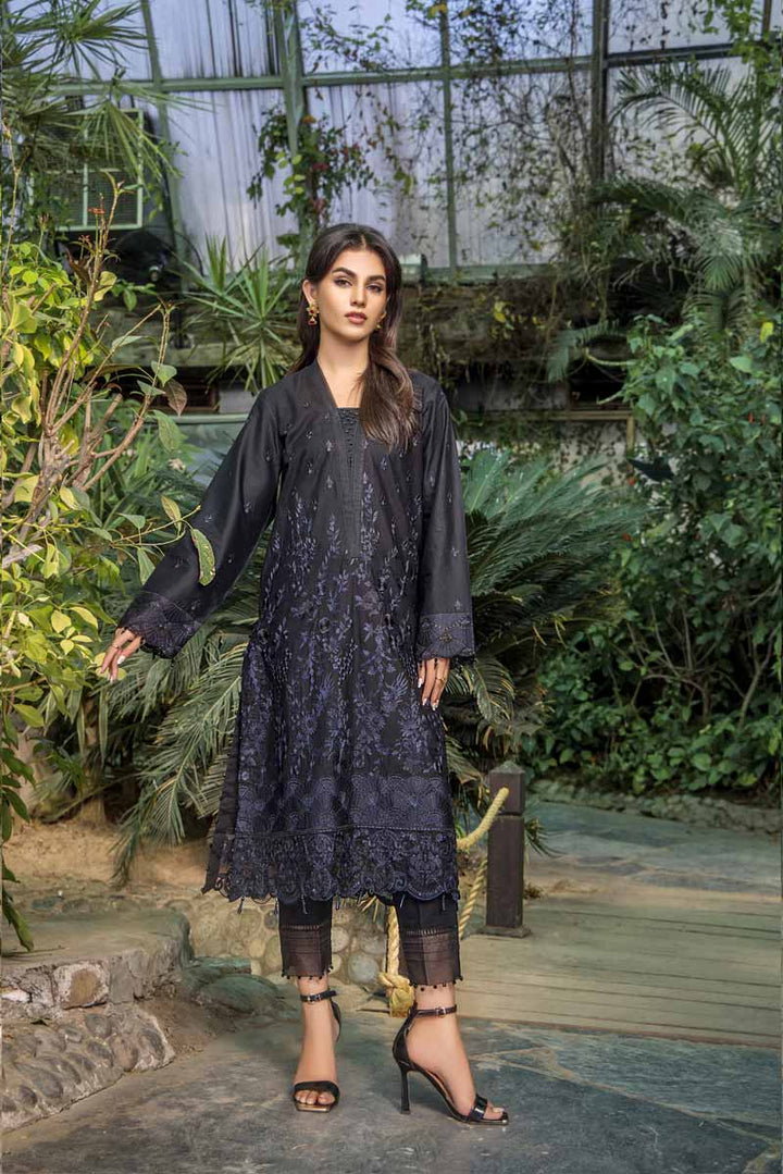 Malook - KOIL - Black - Lawn - 3 Piece - Unstitch