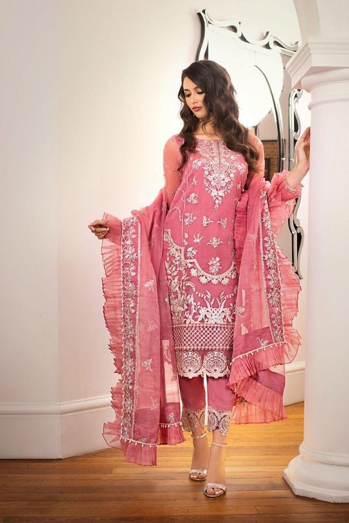 Kaanchi London - Mehru - Stunning Pink - Organza Shirt - 3 Piece - Studio by TCS