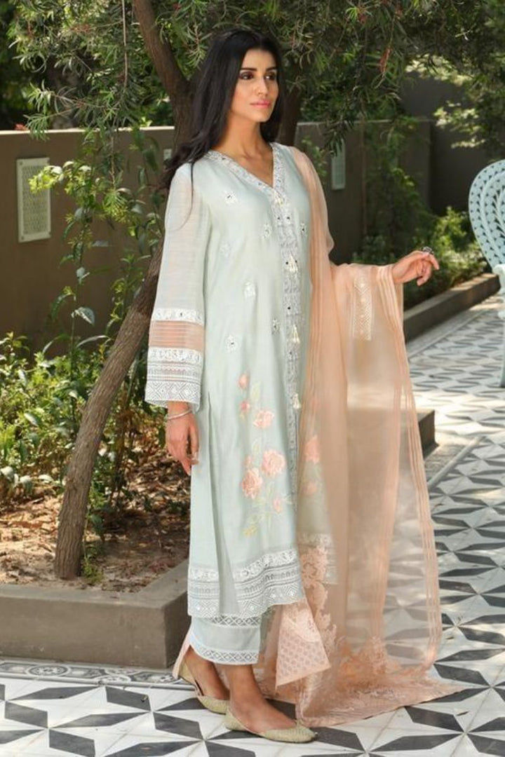 Maheen Trends - Edu De Nin - Sky Blue - 3 Piece