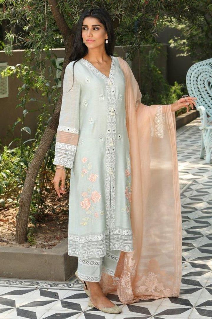 Maheen Trends - Edu De Nin - Sky Blue - 3 Piece