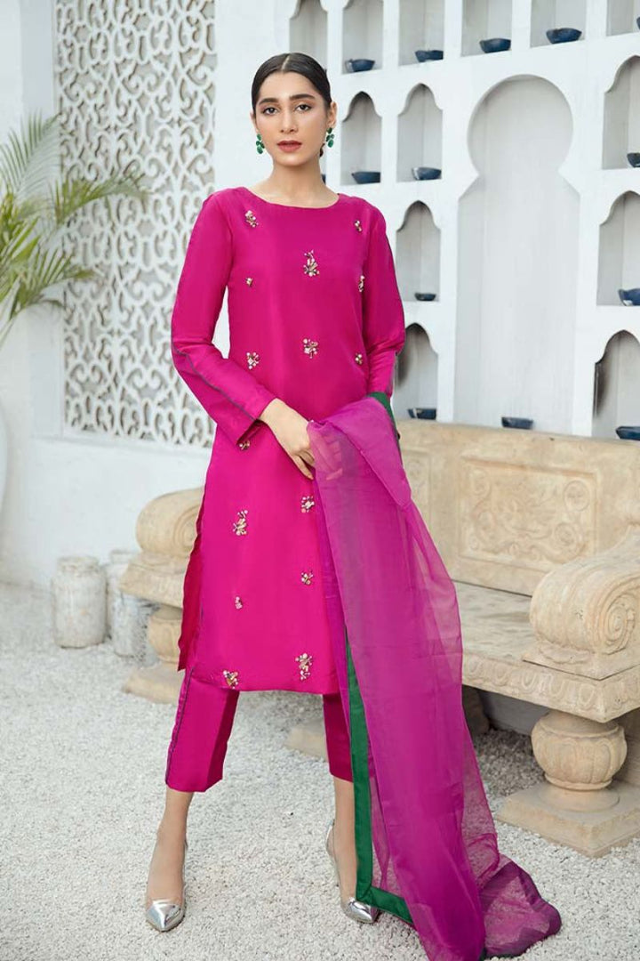 Allure by Ih - Fuchsia - Katan Silk - 3 Piece