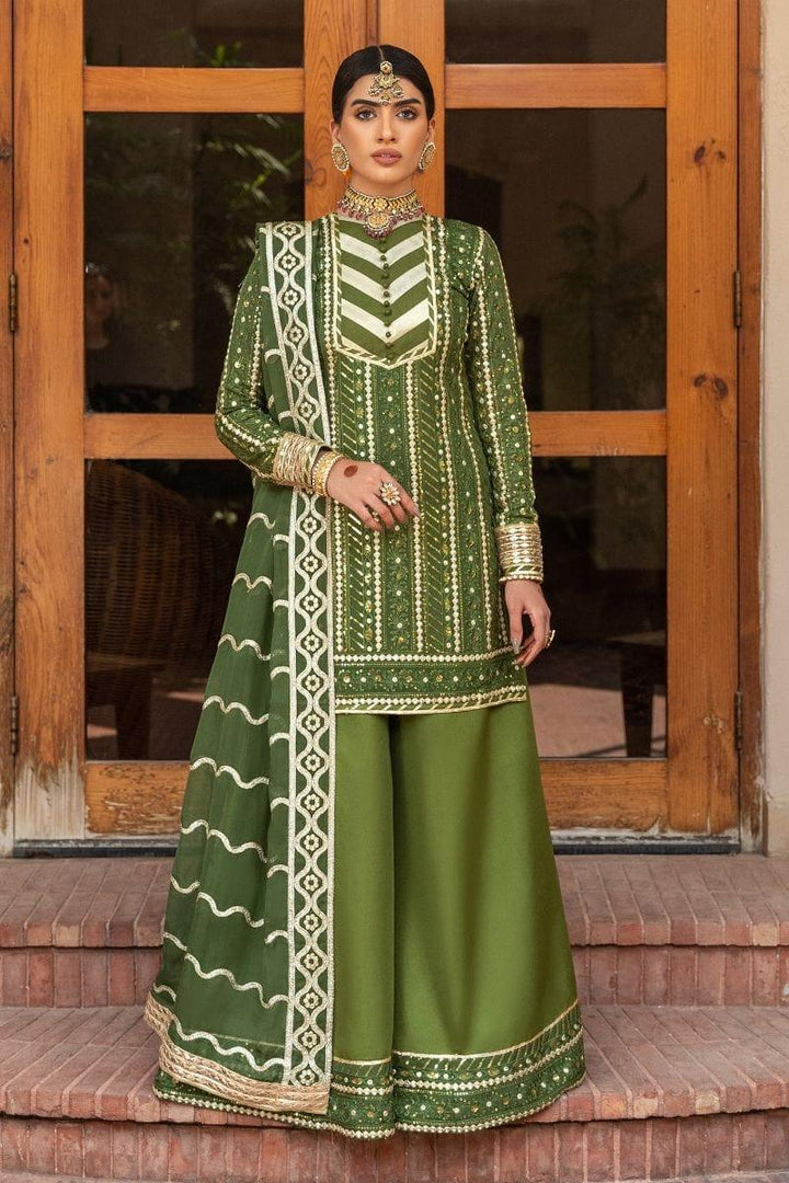 Allure by Ih - ZEBA - Chiffon - Green - 4 Piece - Studio by TCS