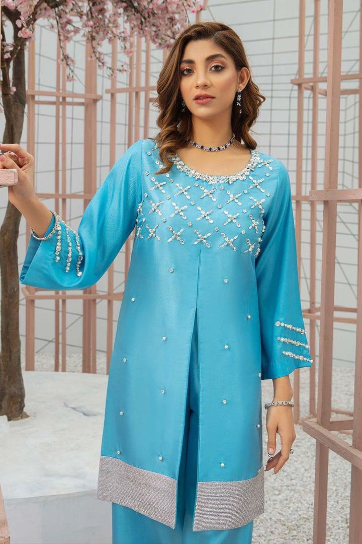 Allure by Ih - SUMMER SKY - Katan Silk - Sky-blue - 3 Piece - Studio by TCS