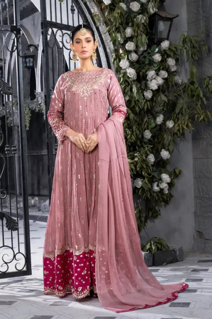 Sarajahan - Martina - Chiffon - Pink - 3 Piece