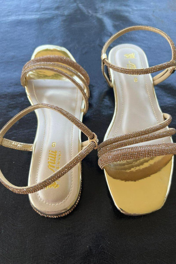 Milli Shoes - Formal Sandals - Golden - 3536