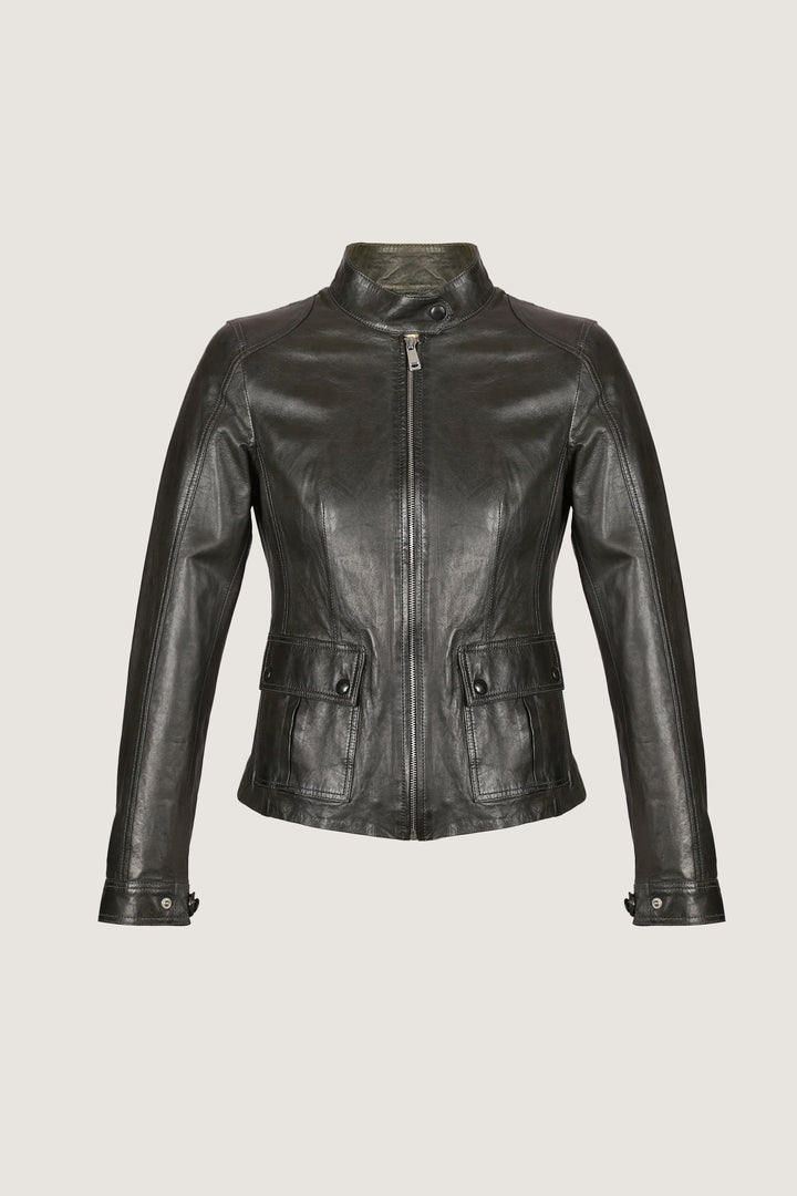 Novado - Women's Trendy Fashion Leather Jacket - Black - 1 Piece