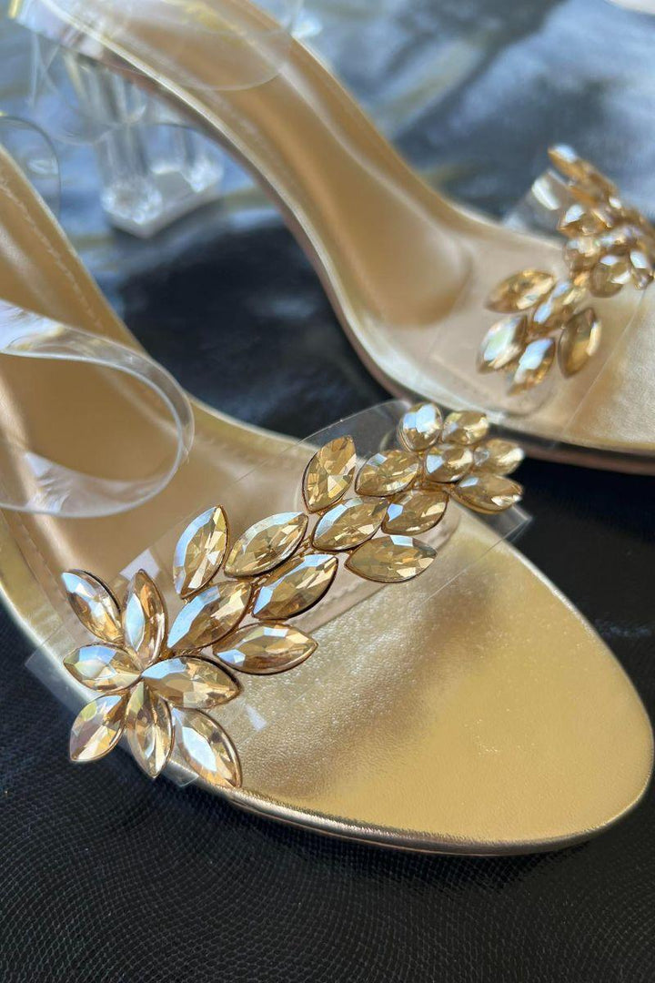 Milli Shoes - Strap Heels - Golden - 3692