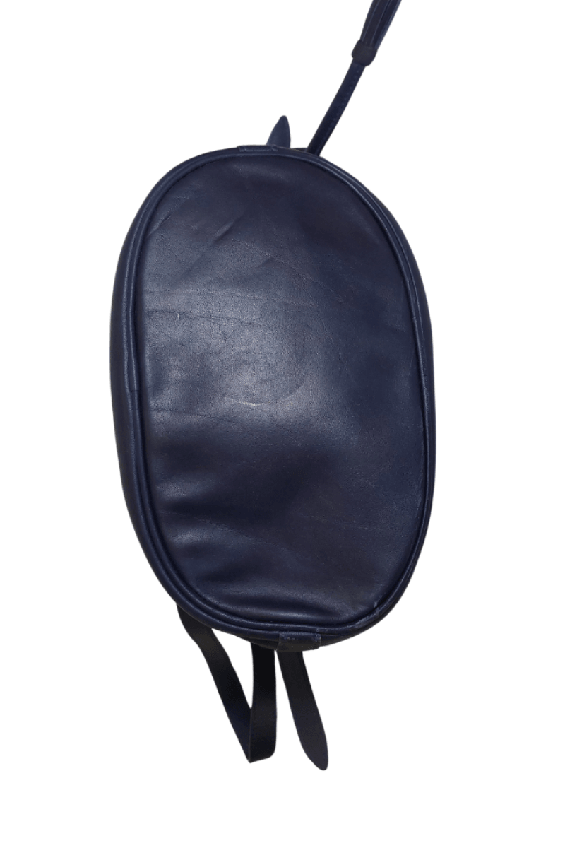 Pre-Loved Treasures - Longchamp Navy Blue Leather Drawstring Shoulder Bag