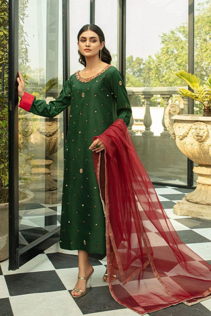 Allure by Ih - EMERALD - Katan Silk - 3 Piece - Studio by TCS