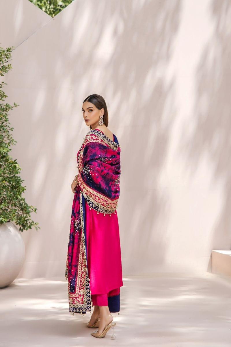 Malook - Inayat - Silk - Shocking pink - Studio by TCS