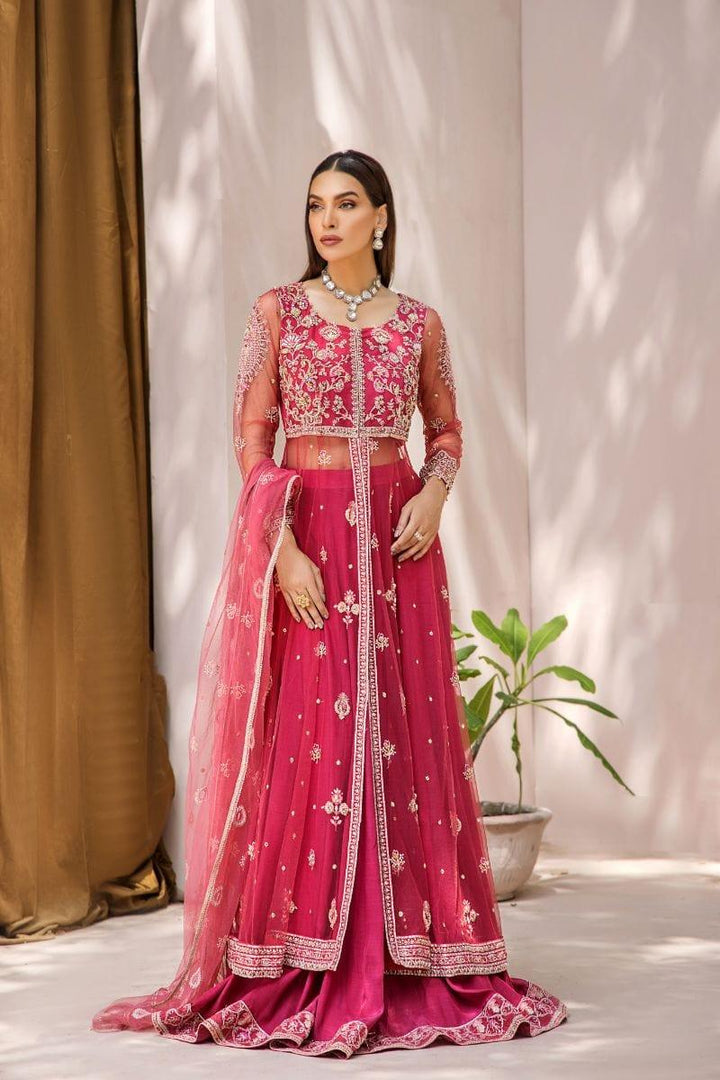 Malook - Mahjabeen - Net - Pink - 3 Piece - Studio by TCS