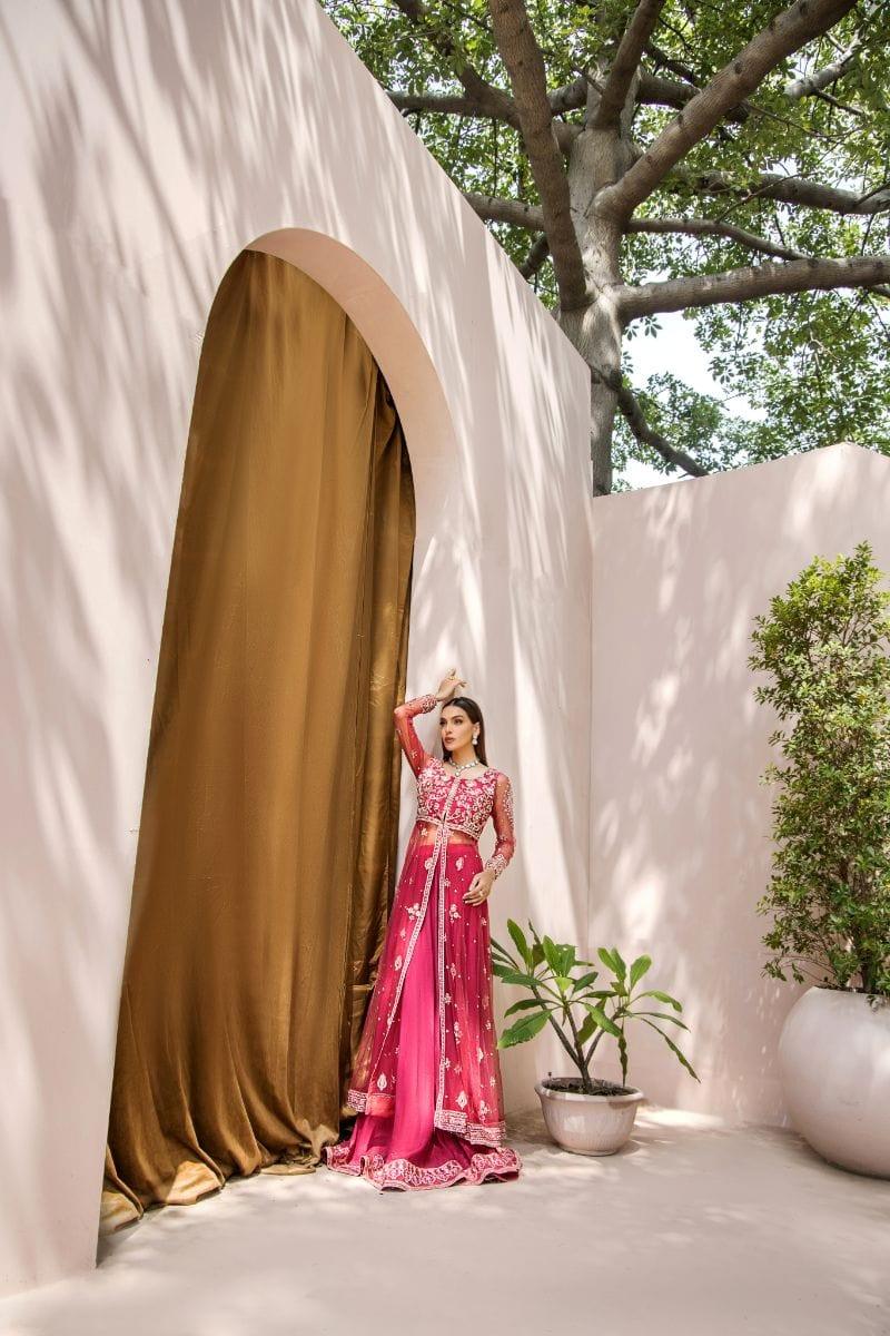 Malook - Mahjabeen - Net - Pink - 3 Piece - Studio by TCS