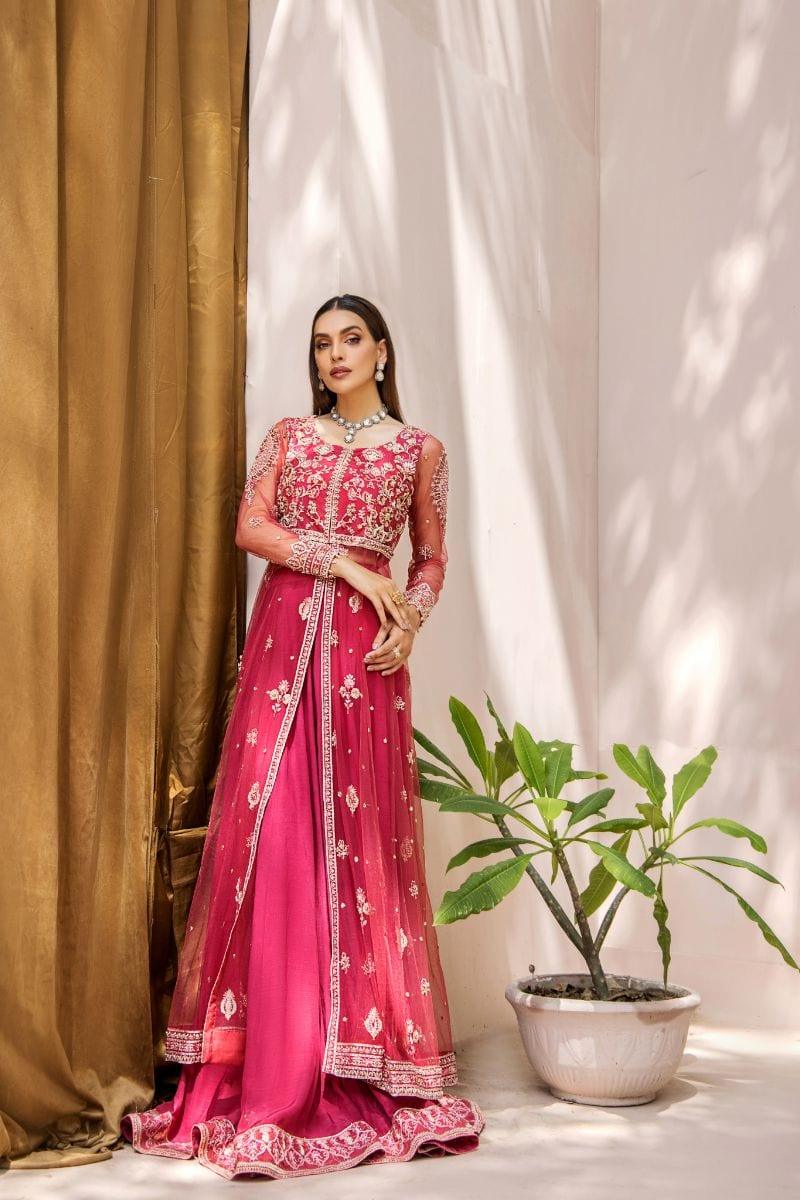 Malook - Mahjabeen - Net - Pink - 3 Piece - Studio by TCS