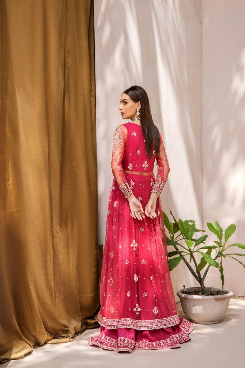 Malook - Mahjabeen - Net - Pink - 3 Piece - Studio by TCS