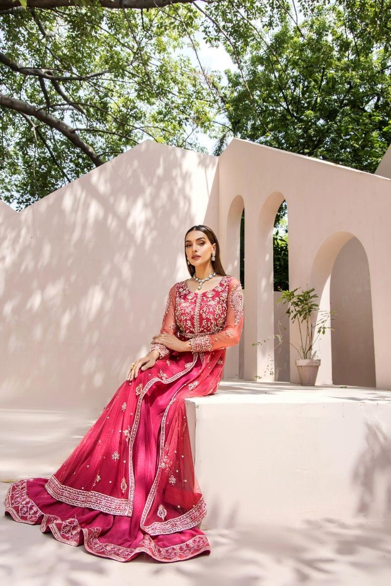 Malook - Mahjabeen - Net - Pink - 3 Piece - Studio by TCS