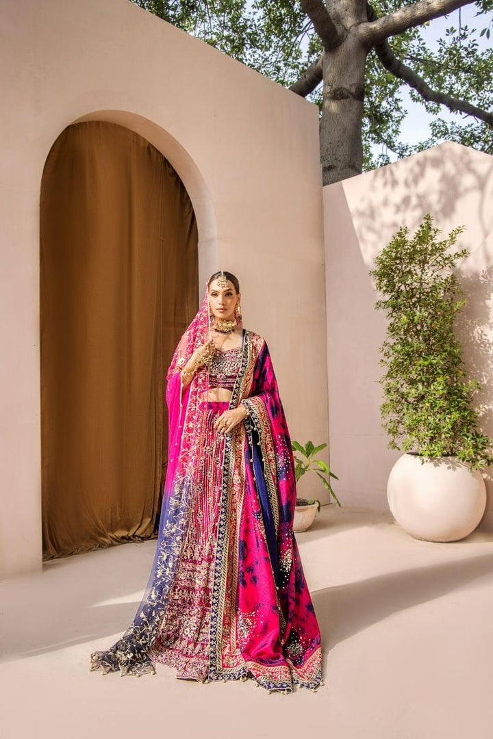 Malook - Tabeer - Silk - Magenta and blue - 3 Piece - Studio by TCS