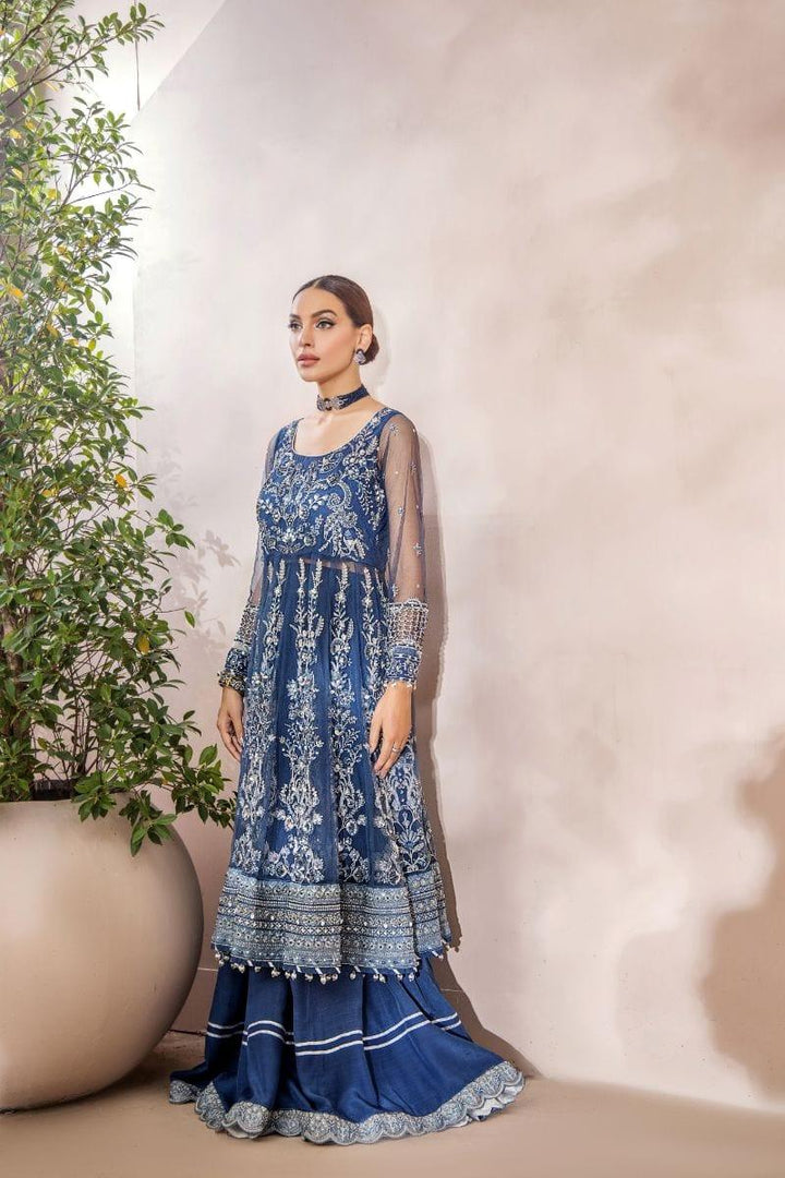 Malook - Pareeshay - Net - Dark blue - 3 Piece - Studio by TCS