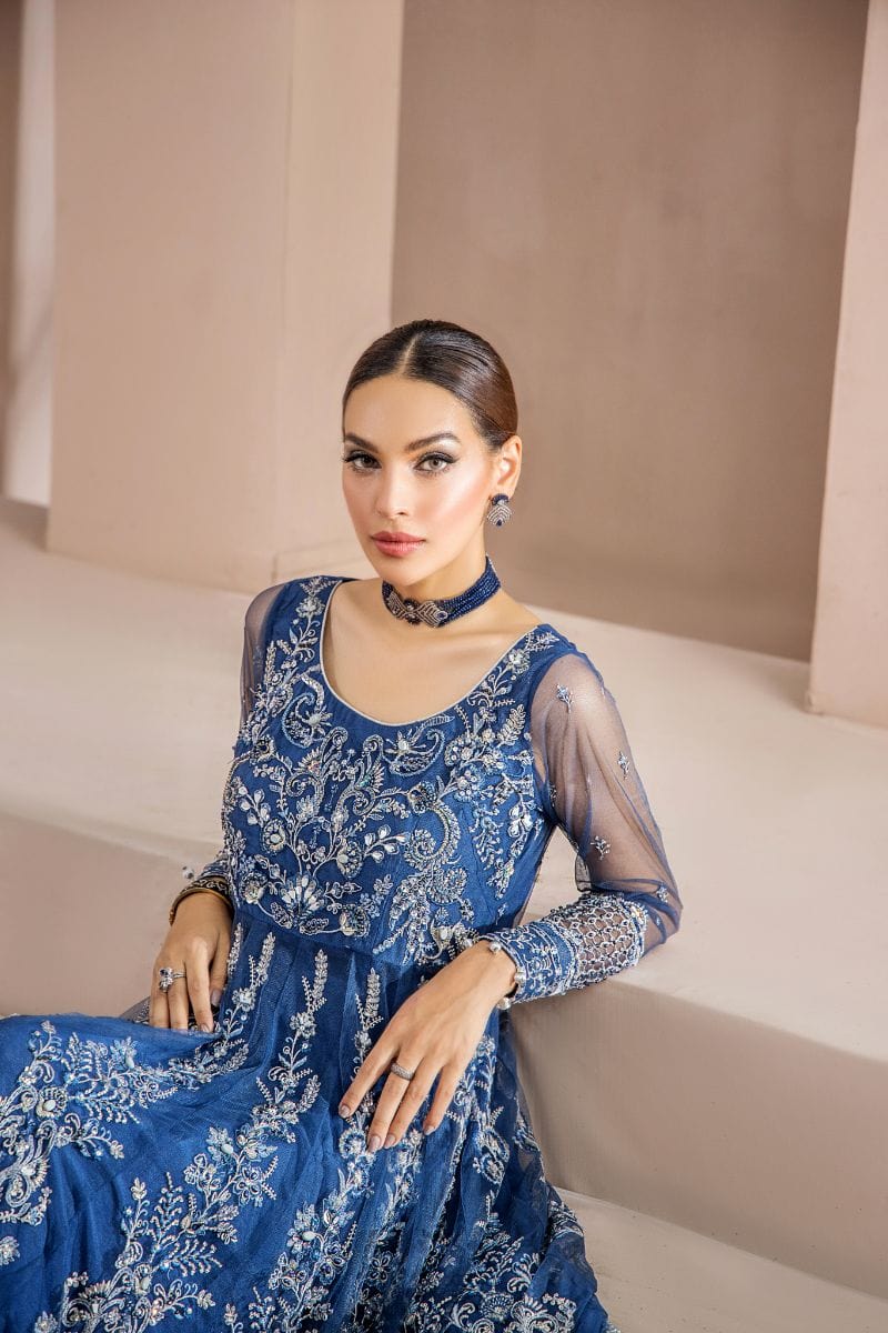 Malook - Pareeshay - Net - Dark blue - 3 Piece - Studio by TCS