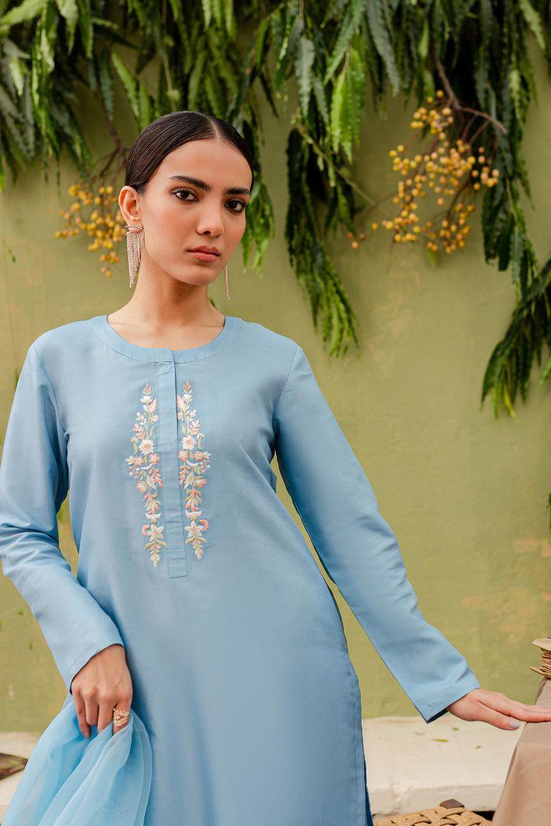 Allure by Ih - ZORA - Sky Blue - Silk - 3 Piece