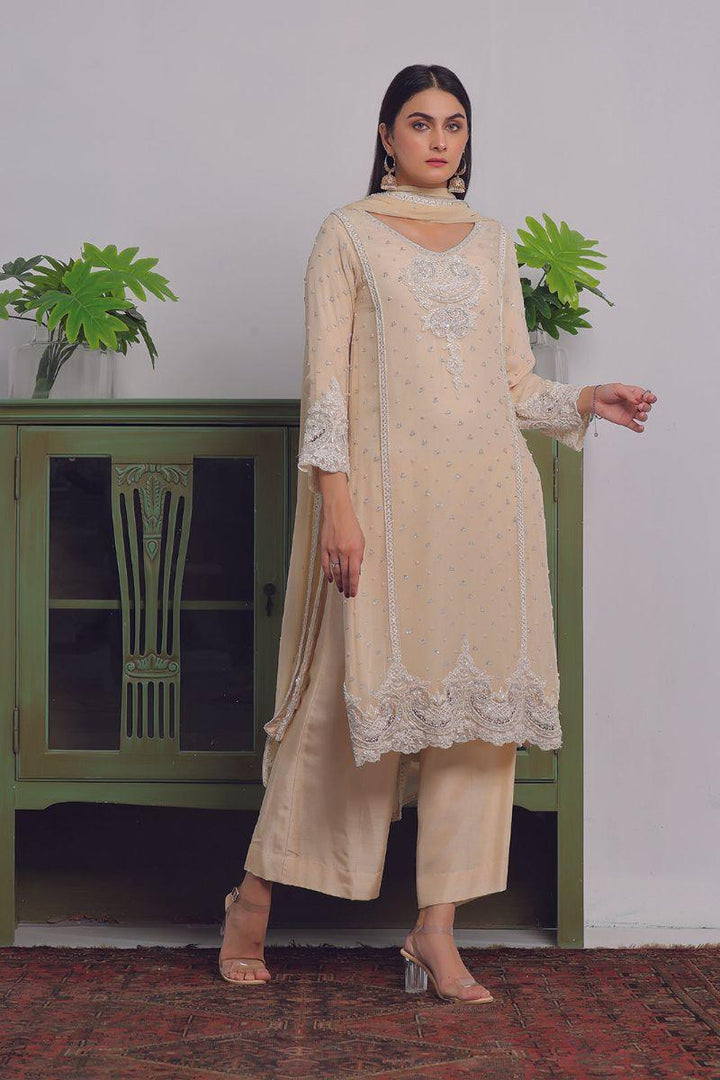 Rizwan Beyg Design - Ruhena - Russian - Beige - 2 Piece