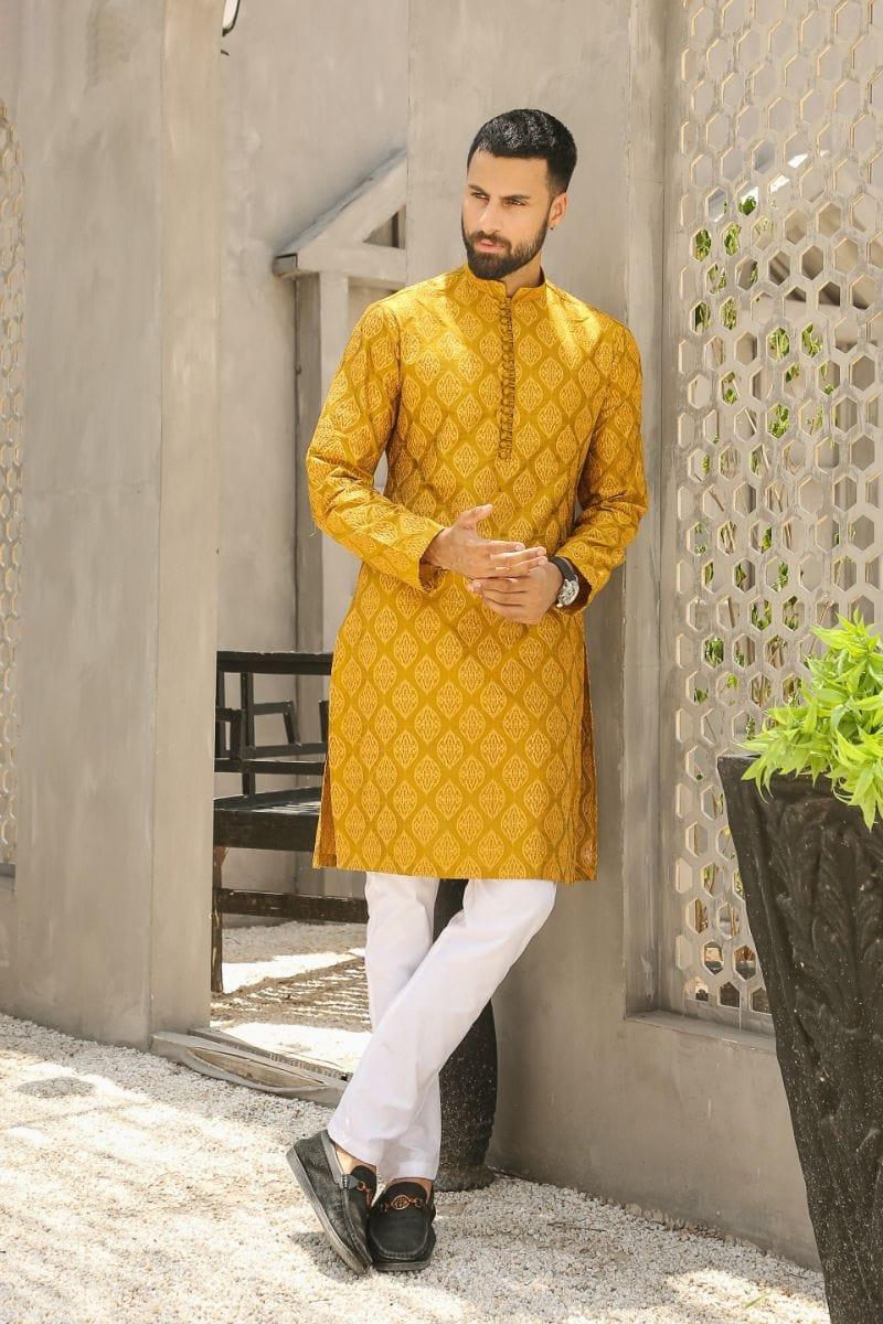 GEM GARMENTS - Nisbat - Band Collar - Marigold - 2 Piece - Studio by TCS