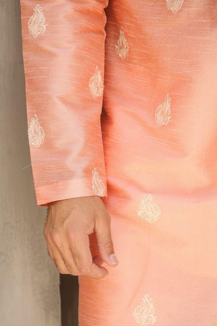 GEM GARMENTS - Payaab - Band Collar - Salmon - 2 Piece - Studio by TCS