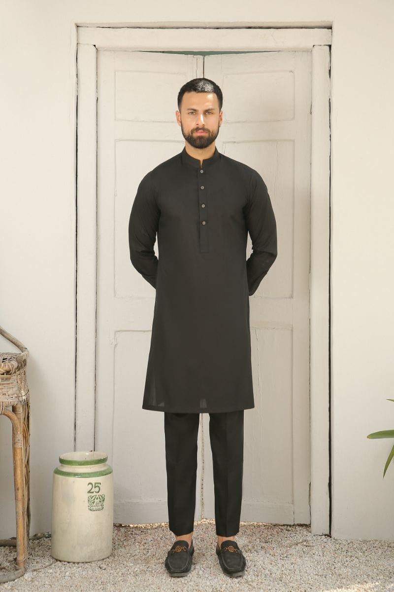 GEM GARMENTS - Azmat - Band Collar - Black - 2 Piece - Studio by TCS