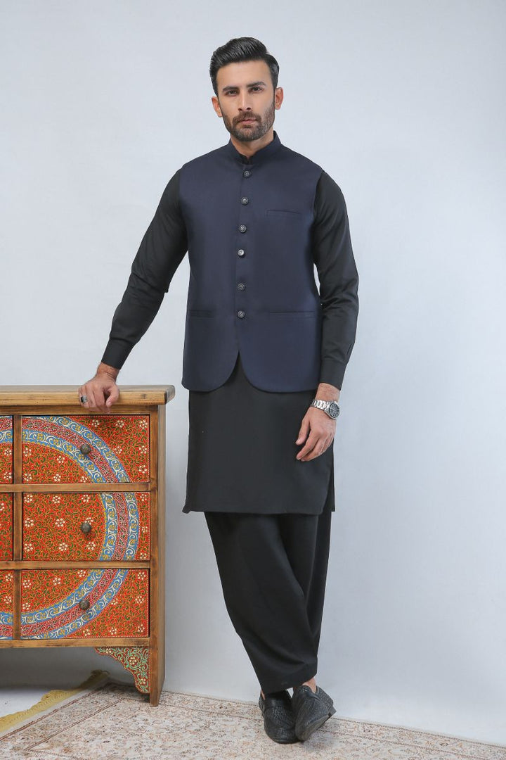 Dot N Dot - Johar - Navy Blue - 3 Piece