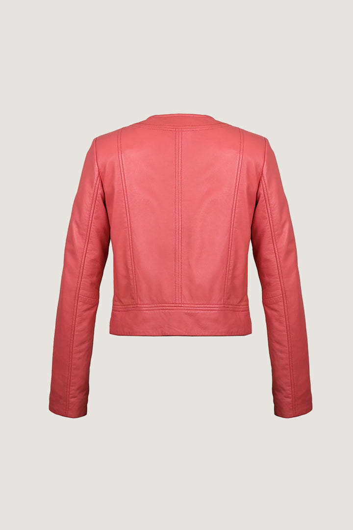 Novado - Women's Classic Fashion Leather Jacket - Red - 1 Piece