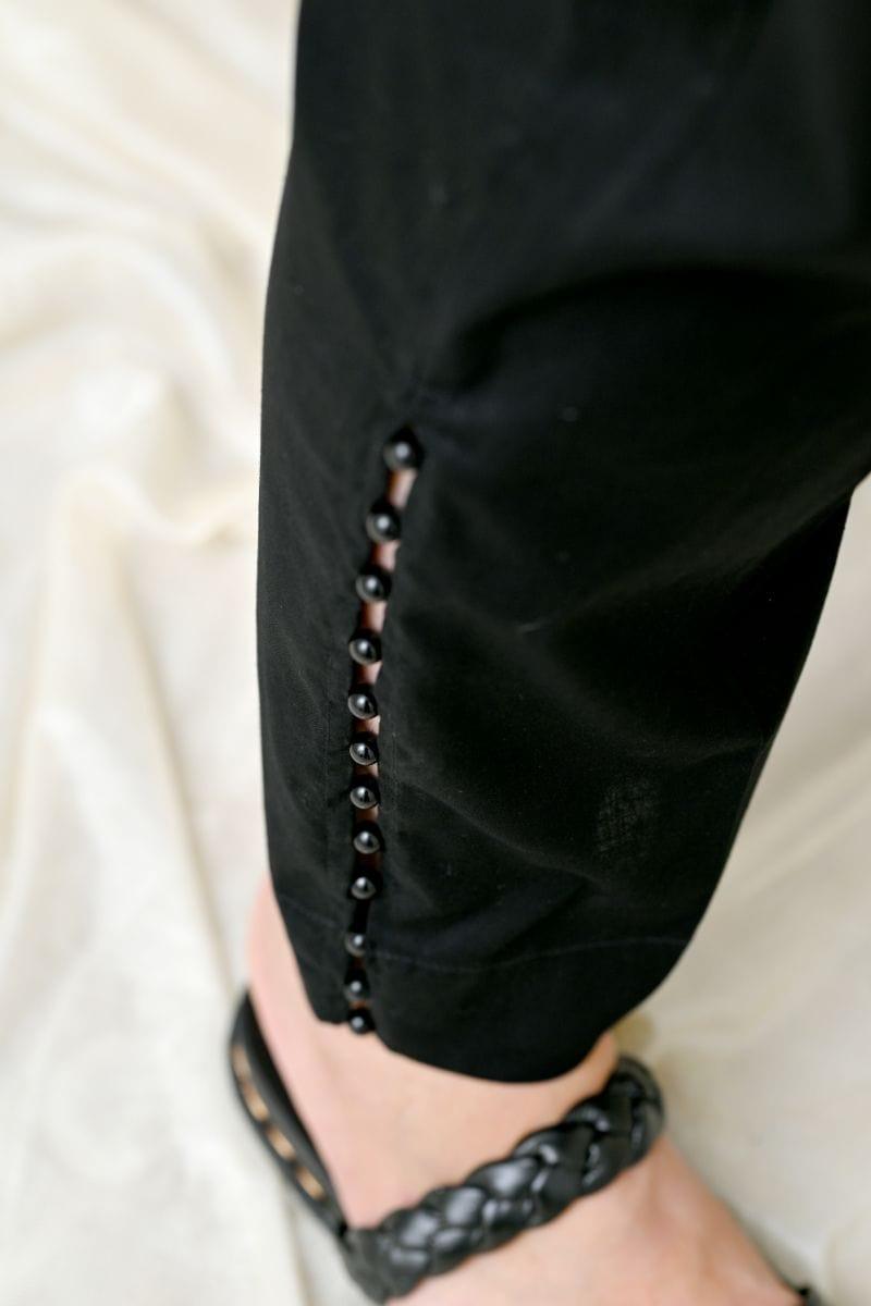 AlifYay - black trouser styled with beads AYW-003 - Cotton - Studio by TCS