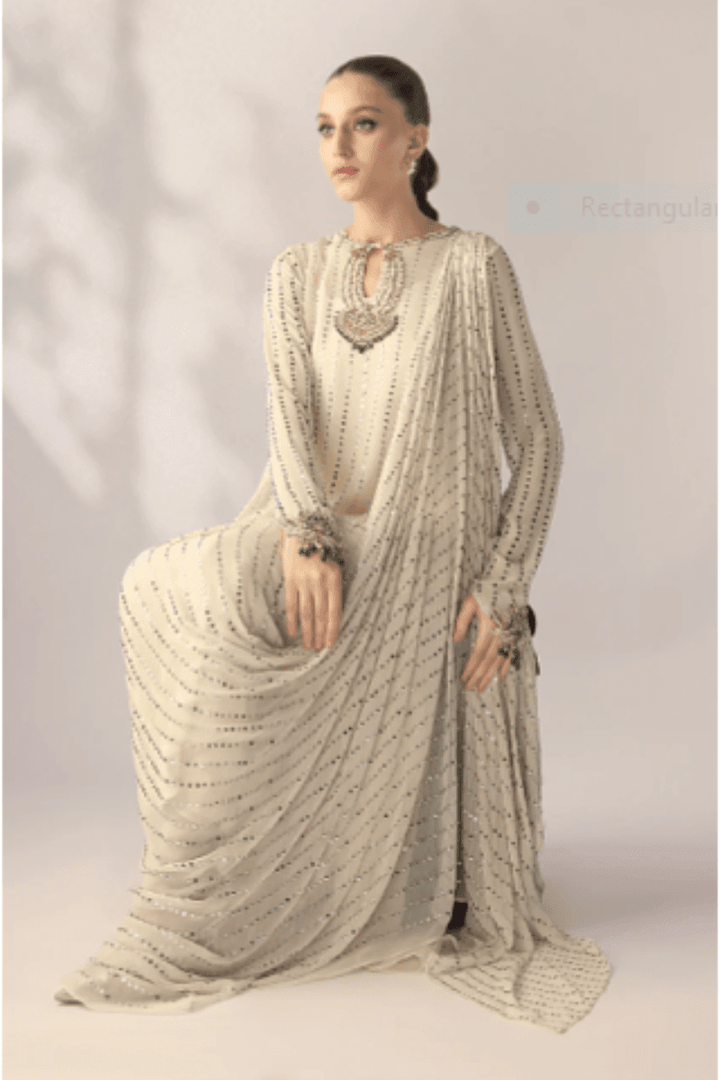 Sania Maskatiya - Celeste (A) - Raw Silk - Ivory - 2 Piece - Studio by TCS