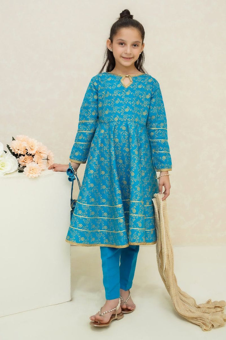 Modest - Asmani - Rawsilk - Blue - Girls 3 Piece Suit