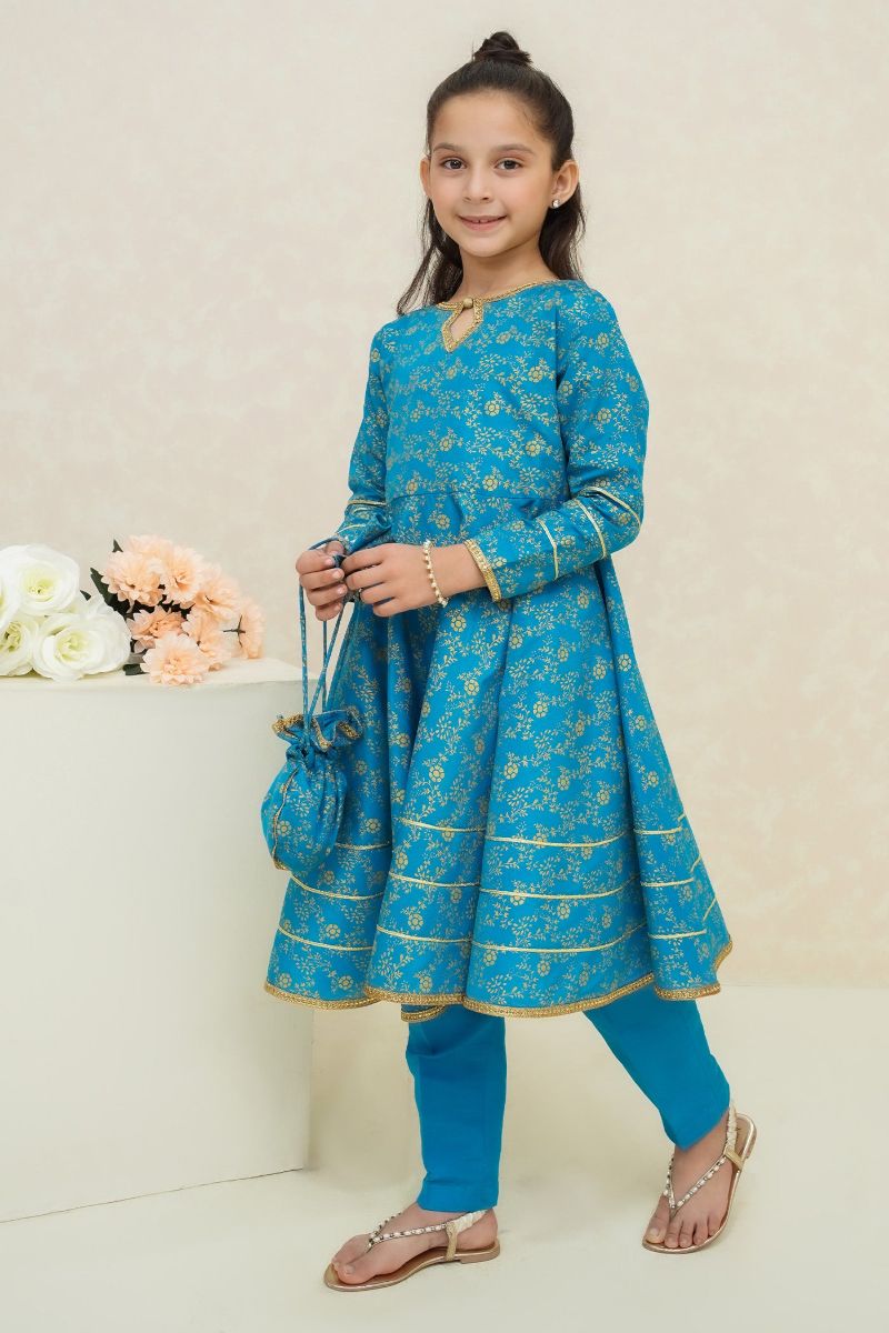 Modest - Asmani - Rawsilk - Blue - Girls 3 Piece Suit