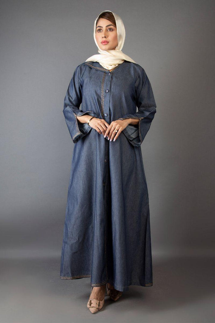 Abaya.pk - Denim Elegance Abaya - Denim Fabric