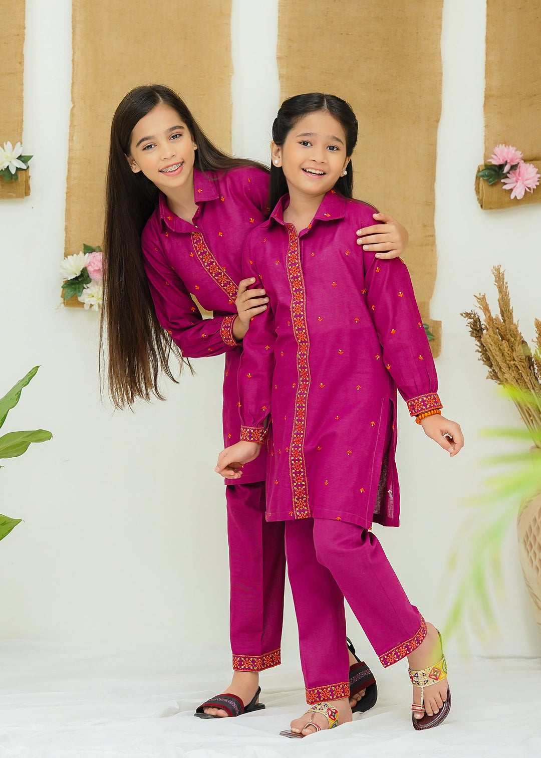 Modest - Lilithra - Purple - Khaddar - Girls 2 Piece Suit